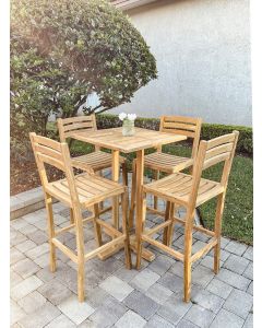 Teak Bar Height Chair