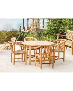 Teak Round Dining Table Set