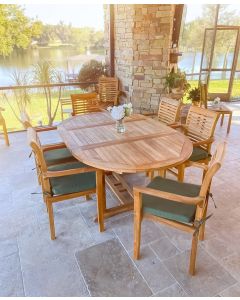 Teak Oval Extension Table