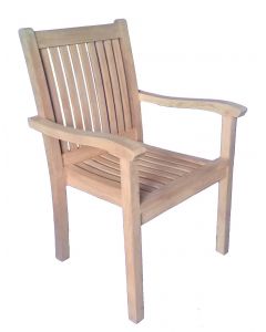 Teak Stacking Chair with Arms