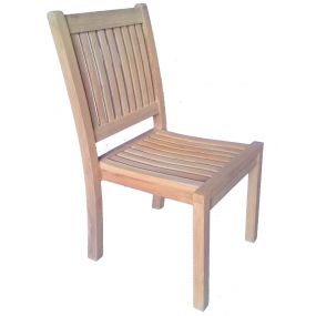 Teak Stacking Armless Chair