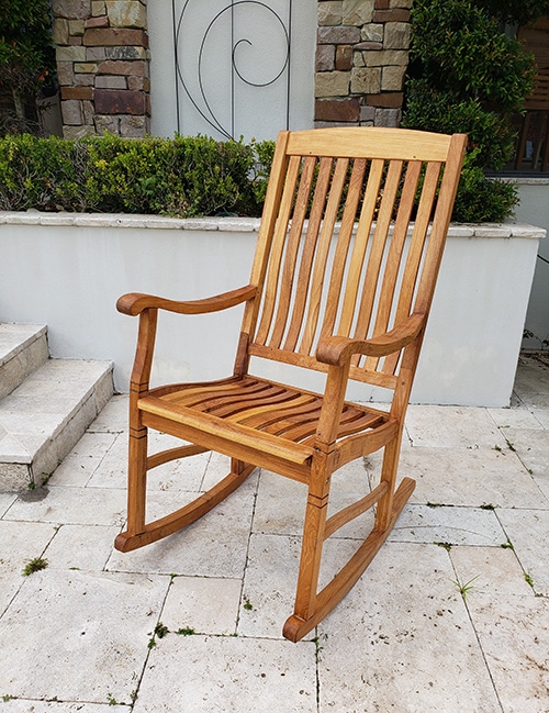 teak rocking chair